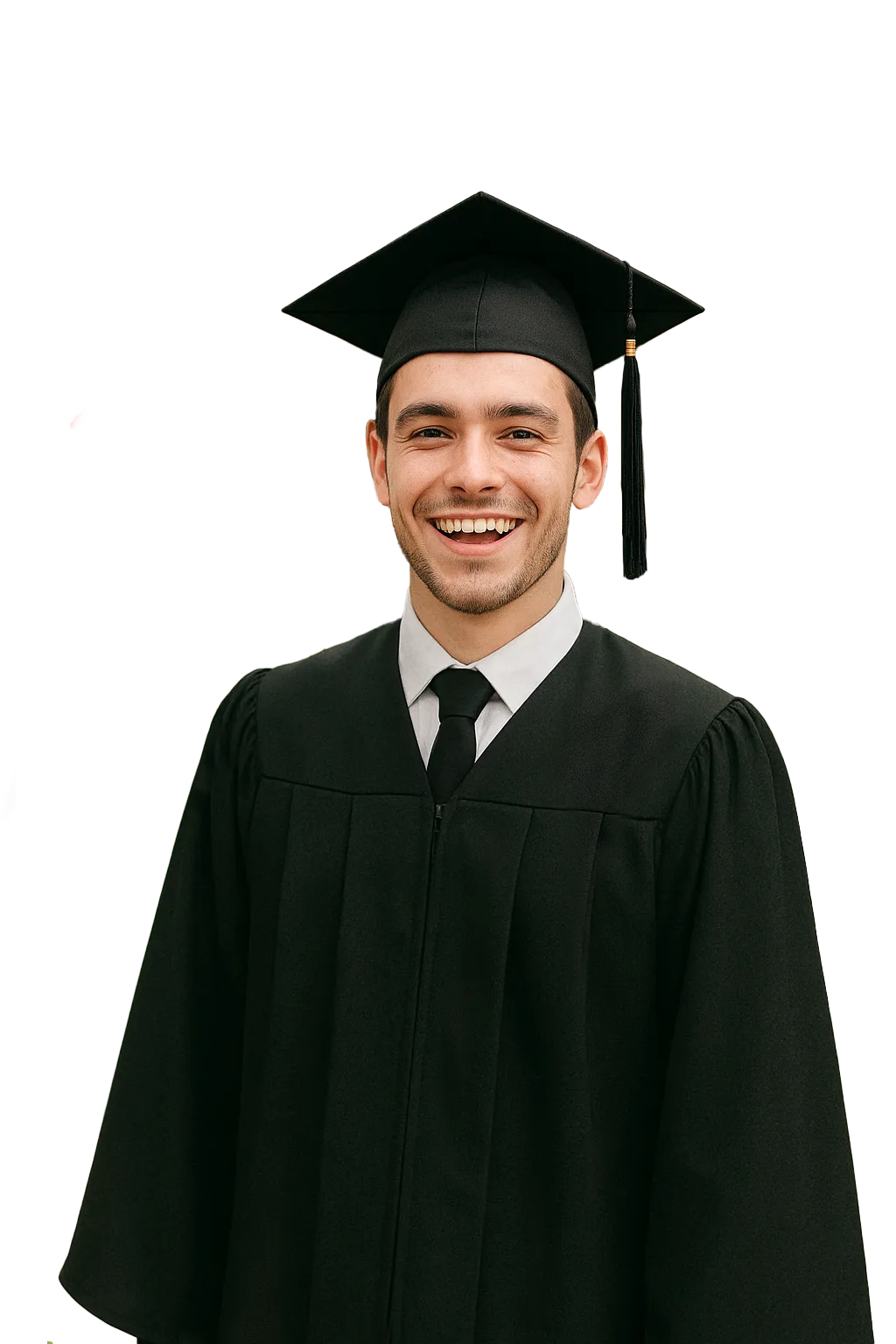 Estudiante graduado con toga y birrete